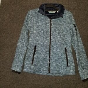 Free Country Women's Small Teal Winter Jacket Teal Removable Hood Faux Fur Shell